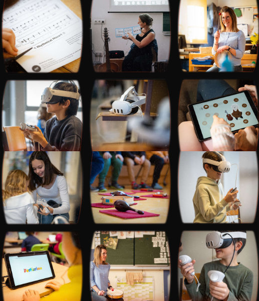Examples of children using VR with Fortissimo to turbo charge learning